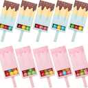 Okllen 60 Pack Bulk 3D Popsicle Shape Gift Boxes, Ice Cream Folding Paper Party Favor Box, DIY Mini Goody Boxes for Birthday Wedding, Pink and Blue