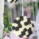 Stemless Rose Artificial Flower Heads, 200Pcs Black 1.97in Foam Roses for DIY Craft Wedding & Baby Shower Decoration