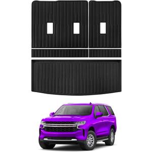 Cargo Mat with Backrest Mat for Chevrolet/Chevy Tahoe/GMC Yukon 2025-2021 All Weather Tahoe/Yukon Trunk Cargo Liner for Tahoe/GMC Yukon Accessories 2025-2021 TPE Back Seat Cover Protector