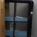 COLORPAPA 2 Pack Shed Windows,24" x 36" Small Sliding Windows,Flush Mount Windows with Tempered Glass and Fiberglass Screen for Shed, Chicken Coop, Playhouse, Household, Garage, Barns (Black)