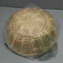 6 Pack Bamboo Bread Basket, 12" Round Stackable Gift Baskets, Woven Food Storage Serving Organizer for Vegetables Snacks Berry Fruit, for Kitchen Restaurant Centerpiece Display Party Wedding