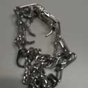 Stainless Steel Dog Collar with Quick-Release Buckle, Adjustable for Small, Medium and Large Dogs (L-3.5mm)