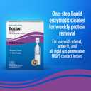 Boston One Step Liquid Enzymatic Cleaner, Preservative-Free Protein Remover for Rigid Gas Permeable (RGP) Lens, Sterile Single-Use Dispensers, 15 Count EXP 2027-10-31