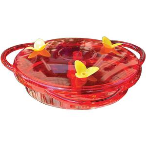 3-N-1 PLASTIC HUMMINGBIRD FEEDER, RED