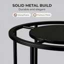 Round Garment Rack for Retail Display-Heavy Duty Metal Clothing Rack, Black