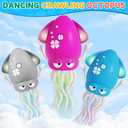 LZZAPJ Electric Dancing Octopus Light Music Suitable for 6-12 Months Old Baby Toys, Kid Crawling Squid Toys Suitable for Toddler Tummy time, Birthday for 1 2 3 4 5 Year Old boy Girl (Yellow)