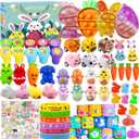 Dilycery 120 Pack Easter Egg Fillers Toys for Kids, Easter Party Favors Small Toys for Egg Stuffers Basket Stuffers, Easter Prizes for Kids Treasure Box Toys for Classroom