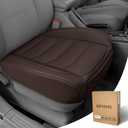 Car Seat Cover for Luxury & Comfort - PU Leather, Anti-Slip, Full Wrap Protection with Storage Pocket for Bottom Cushion - Universal Fit for 95% of Vehicles (Coffee Color,1 Piece)