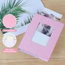 vivinin 2 Pack Photo Album 4x6, Linen Cover Photo Book, Small Photo Album Book for 36 Pockets Hold 72 Pictures, Picture Book for Photos Family Anniversaries Baby VacationsPink
