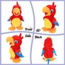 Hopearl Talking Parrot Repeats What You Say Walking Electric Interactive Animated Toy Speaking Plush Buddy Birthday Festival for Toddlers Birthday, 8''