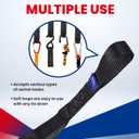 MOCA 8-Pack Soft Loop Tie Down Straps 12000 Lbs Breaking Strength 1.6 x 17 inches, Heavy Duty Tie Down Loops for Secure Trailering of Kayak, Motorcycles, ATV, UTV (8 Pieces, Black)