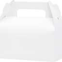 UnicoPak 30 Pack White Gable Treat Boxes Party Favor Boxes for Goodie Snacks Cookie Candy Toys Birthday Party Wedding Shower Holidays 6.5x3.5x4 Inches