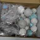 28 Pcs Elephant Cake Topper Balls Cake Decorations DIY Cake Topper for Boy Girl Birthday Party Decorations (Blue)