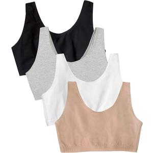 Fruit of the Loom Women's Built Up Tank Style Sports Bra Value Pack Size 50