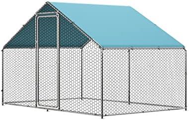 Amazon.com: LOVMOR Large Chicken Coop Metal Chicken Run for 6 Chickens,Dog Kennel Quail Cage Duck House with Waterproof and Anti-UV Cover Lockable Door Design(9.8'Lx6.6'Wx6.4'H) : Patio, Lawn & Garden