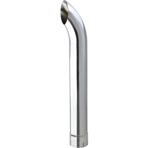 Chrome Exhaust Pipe 5"DIA, 36" Length CurvedFlared Bottom with Slot