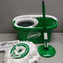 Libman Tornado Spin Mop System - Mop and Bucket with Wringer Set for Floor Cleaning - 2 Total Mop Heads Included, Green