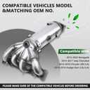 Rear Converter Compatible with 2014 2015 2016 2017 Jeep Cherokee, 2015-2020 Renegade, 2015-2016 Chrysler 200 2.4L, 2013-2016 Dodge Dart 2.0L 2.4L, Direct-fit (EPA Compliant)