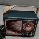 Retro Bluetooth Speaker, Portable Wireless Speaker with Crystal Clear Stereo Sound, Retro Decor for Bedroom Office Kitchen, Birthday Gifts Ideas for Women Men Teens (Green)