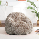 Garvee Bean Bag Chairs for Adults, Faux Fur Bean Bag Chair with Filler, Soft Plush Living Room Beanbag Chair Armrest Bean Bag Couch, Fluffy Couch Lazy Sofa Chair for Reading, Coffee