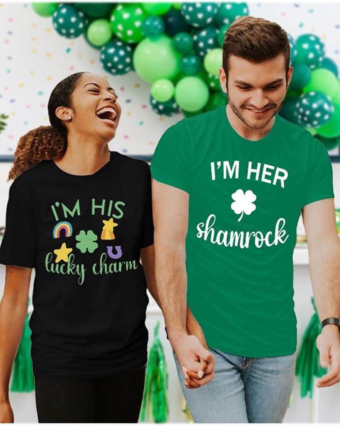 Couple Matching Shirts for Husband and Wife Short Sleeve Tops, S