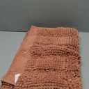 Turquoize Bath Mat, 47 x 17, Muted Clay, Plush Chenille, Non-Slip, Machine Washable