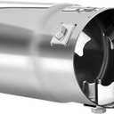 TriTrust Exhaust Tip, 1.75-2.5 inch Inlet Adjustable, Fit 1.75''/2''/2.25''/2.5'' Outer Diameter Tailpipe, 3'' Outlet 6'' Long Muffler Tip, Chrome Stainless Steel Truck Car Tail Tip