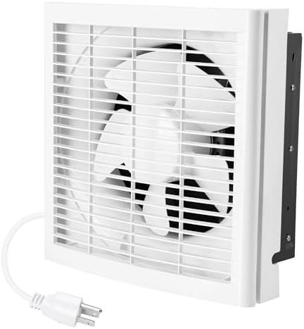Fanspex 8" Shutter Exhaust Fan, 310CFM Window or Wall Mount Ventilation Fan for Greenhouse, Attic, Garage, Bathroom, Kitchen
