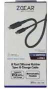 ZGear 6 Foot Silicone Rubber Sync and Charge Cable USB C