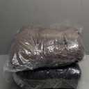 downluxe Indoor Chair Cushions for Dining Chairs, Tufted Overstuffed Textured Foam Kitchen Chair Pads with Ties and Non-Slip Backing, 15.5" x 15.5" x 4", Brown, 4 Pack