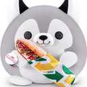 Snackles by ZURU, Super Sized 14 inch Plush, Subway Husky, Ultra Soft Plush, Collectible Stuffed Animal