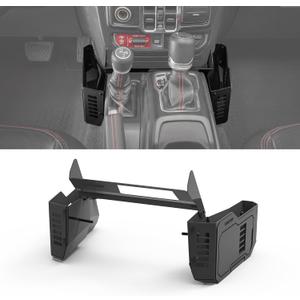Metal Gear Shift Organizer Tray Compatible with Jeep Wrangler JL/JLU & Gladiator JT 2018-2025, Center Console Shifter Side Tray Storage Box Interior Accessories (Not for JK/JKU)