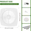97011790 S97011790 Grille Assembly Replacement for Broan Nutone 509S-A 509S-B Exhaust Fan Cover, Bathroom Exhaust Fan Cover, Through Wall Fan 503 505 507 509s Ventilation Fan Kit (Replaces Old Style)