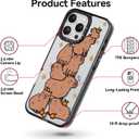 Bouvardia for iPhone 16 Pro Max Case, Cute Girly Design for Women, Protective & Aesthetic, Capybaras (Gray Bumper)