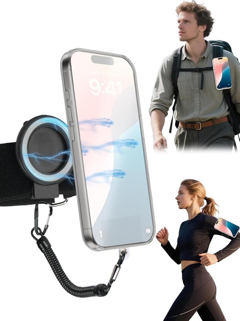 Magnetic Belt Clip Universal Wrist/Backpack Phone Holder Mount for Running Hiking Traveling Tactical Gear Plate Carrier Accessories