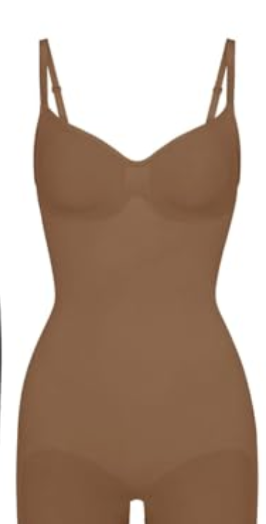 EUYZOU  Shapewear Bodysuit for Women Tummy Control Seamless Sculpting Body Shaper Top - Coffee XL