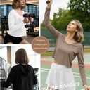 3 Pack Women's Cropped Hoodies Long Sleeve Lightweight Hooded Shirts U Neck Crop Tops Basic Casual Pullover (M)