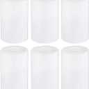 6-Pack White Frosted Glass Shade Covers, Elegant Glass Lamp Shade Replacements for Light Fixtures, 1-5/8-Inch Fitter Cylinder Globe Glass Shades for Pendant Chandeliers Wall Sconces Bath Vanity Lights