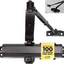 LYNN HARDWARE Medium Duty Automatic Door Closer (Dark Bronze) - Highly Durable Cast Aluminum, Commercial or Home Use, Adjustable Speed Controls, 3 Mounting Options, 3 Hour Fire Rated (DC6003 Model)