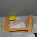 PandaEar Wooden High Chair for Toddlers, Adjustable Child Highchair Feeding Chair with Removable Cushion & Steps for Kids Dining, Eating, Studyin (Natural)