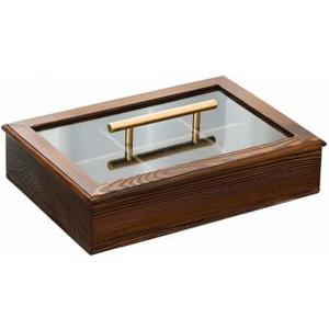 Dried Fruit Holder Tray Party Serving Platter Snack Storage Box Decor Divided Serving Tray for Sweets Cookies Family Reunions, Rectangle Handled