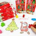 3 x 6 Pack Christmas Mini Crayons Toys, 6 Colors Christmas Tree Snowman Santa Crayons for Boys Girls Boys Christmas Stocking Stuffers Birthday Party Favors Gifts
