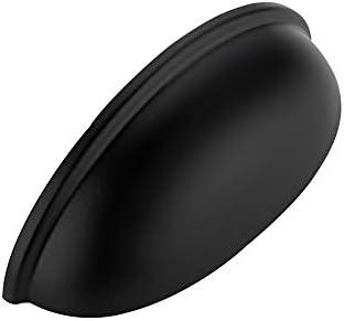 Ravinte 35 Pack 3" Drawer Pulls Flat Black Cabinet Cup Pulls Kitchen Hardware Cabinet Handles Drawer Handles Knobs 3 inch Hole Center