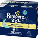 Pampers ZZZ Overnight Diapers, Size 7 (41+ lbs), 36 Count, Nighttime Protection Disposable Baby Diaper, Night Time Leak and Skin Protection