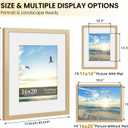 16x20 Picture Frame Set of 2, Wood Frame with Real Glass, Wide Border, 16X20 in