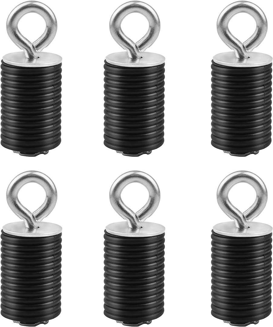 UTV Bed Tie Down Anchors, General Tie Down Anchor Set of 6, Compatible with Polaris Ranger/General 500 700 800 900 1000 (Up to 2021), 2" Long Anchors, Black