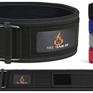 Fire Team Fit 4 Inch Weight Lifting Belt for Men and Women, Back Support for Powerlifting, Squats, Deadlifts, Onlyming Weightlifting & Cross Training Workout Pack of 4