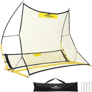 PodiuMax Upgraded Portable Soccer Trainer, 2 in 1 Soccer Rebounder Net