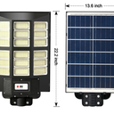 Solar Street Light Outdoor, Dusk to Dawn Solar Parking Lot Light Outdoor Waterproof Radar Motion Sensor Solar Flood Light with Remote Control for Squares Garage Street Road