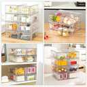 Clemate 6Pack Pantry Organizers and Storage,Clear Stackable Kitchen Storage Organizer,Foods Organizer Bins with Handles, Easily Assemble for Bathroom, Kitchen, Refrigerator, Pantry, Cabinet, Closet